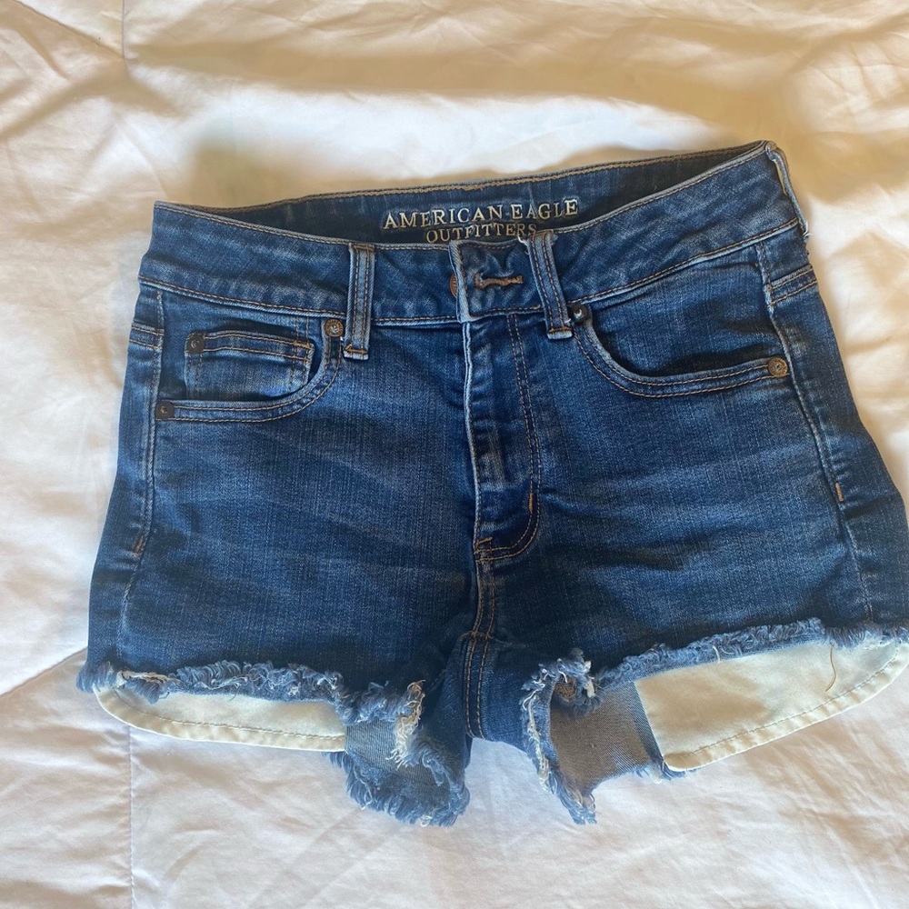 AE denim shorts